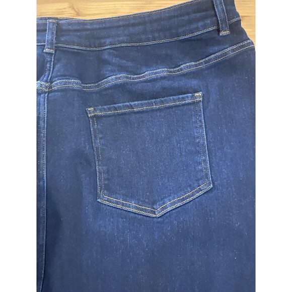 Universal Standard Denim Skirt Size L (22-24) Blue Zip /Button Front New w/ Tags - Picture 6 of 11